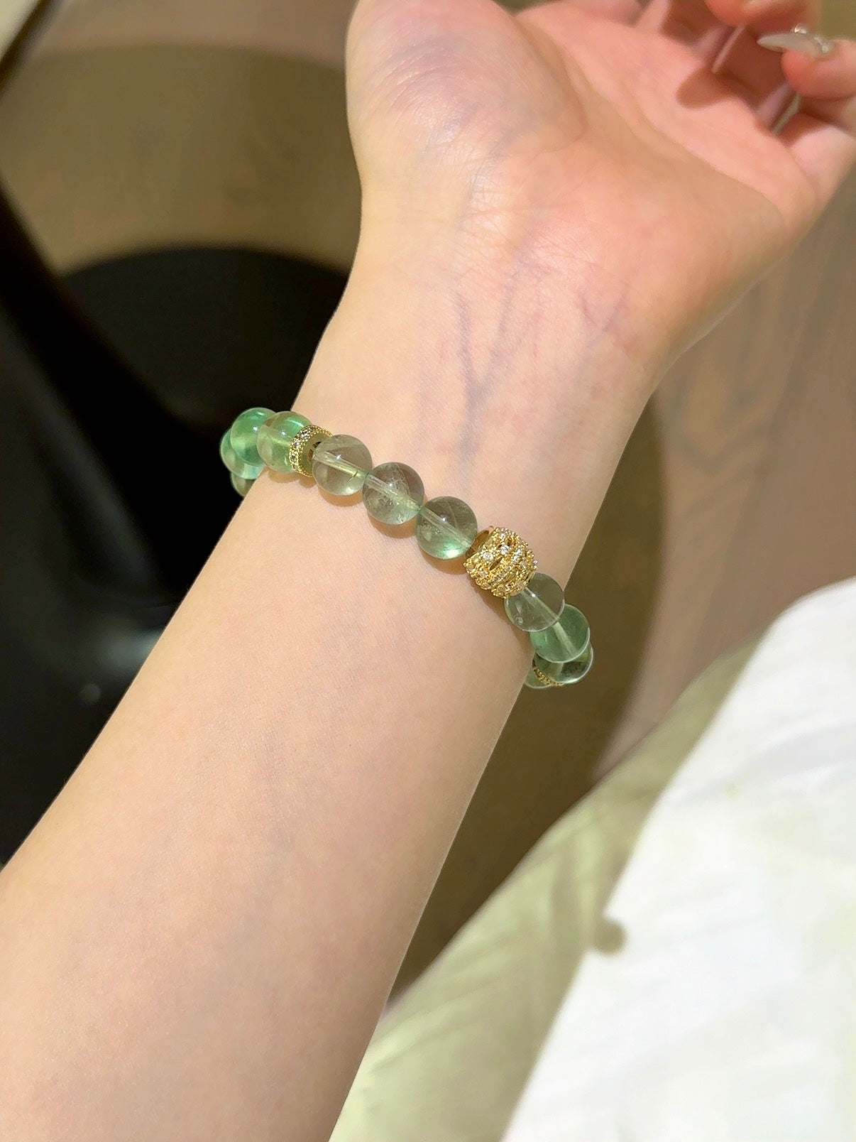 ▫️▪️ Green fluorite bracelet
